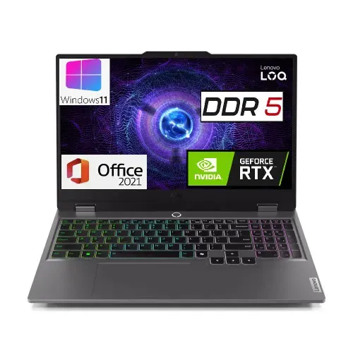 Lenovo Игровой Ноутбук Lenovo LOQ IPS 15,6" 144гц, Core i7 13650HX (14 ядер до 4.9ггц) , 16 Gb DDR5 , SSD 512 GB, RTX 5060-8Gb, Win 11 PRO+MS office Игровой ноутбук 15.6", Intel Core i7-13650HX, RAM 16 ГБ, SSD 512 ГБ, NVIDIA GeForce RTX 5060 (8 Гб), Windows Pro, серый металлик, Русская раскладка