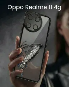 Чехол с бабочкой, стразами и блестками на Oppo Realme 11 4G, для Реалми 11 4G