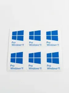 Наклейка Windows 11 Pro на корпус ПК и ноутбука, стикер лицензии, комплект 6 шт