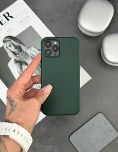 Кожаный чехол MagSafe для iPhone 12 Pro Max / Анимация NFC / Leather Case with MagSafe для Айфон 12 Про Макс / Saddle Brown / КОРИЧНЕВЫЙ