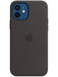 Силиконовый чехол для iPhone 12 / iPhone 12 Pro / Анимация / Silicone Case with MagSafe / Черный / Black