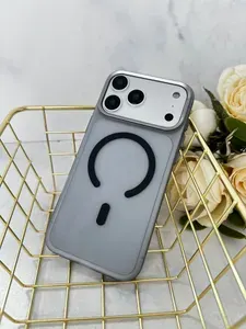 Чехол для iPhone 17 Pro / айфон 17 про / Черный матовый с кольцом магсейф magsafe VAWI