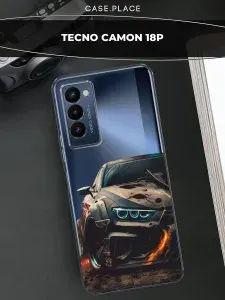 Чехол на Tecno Camon 18P с машиной