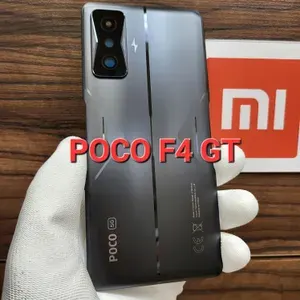 Крышка для Xiaomi Poco F4 GT - оригинальная задняя стеклянная панель (Чёрного цвета)