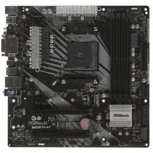 Материнская плата ASRock B450M Pro4-F (B450M Pro4-F) - AM4, AMD B450, 4xDDR4-2933 МГц, 1xPCI-Ex16, 2xM.2, Micro-ATX