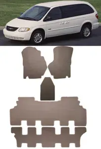 Ева коврики Chrysler Town Country IV 7мест 2000 - 2005/ Ева ЭВА СОТА/ цвет Серый c серой окантовкой / EVA Smart / коврики в салон автомобиля Крайслер