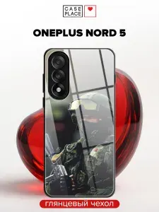 Чехол на Oneplus nord 5 с объемным принтом "Солдат - 23 февраля"
