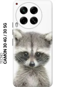 Силиконовый чехол на Tecno Camon 30 4g / 30 5g с принтом "Кроха-енот"