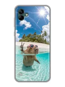 Чехол для Samsung Galaxy A04 с принтом Капибара прикол на Самсунг Гэлакси А04
