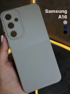 Чехол пупырчатый на Samsung A16 матовый серый