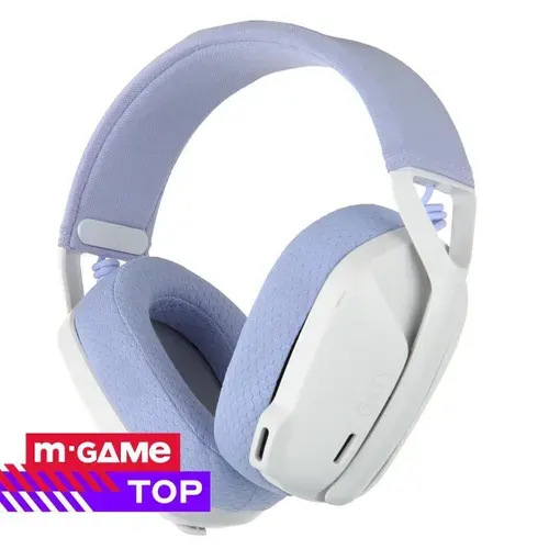 Игровые наушники Logitech G435 Lightspeed Off белый and Lilac (бело-сиреневый)