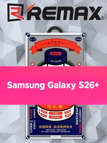 Защитное стекло Samsung Galaxy S26+, Remax GL-27 ударопрочный, черный