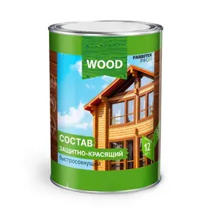 Пропитка для дерева Farbitex Profi Wood быстросохнущая и водоотталкивающая с антисептиком, цвет: орегон 9 л.