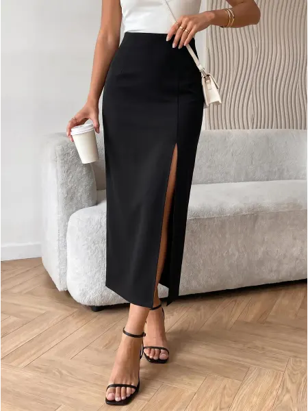 Fashion Fit Юбка длинная с разрезом