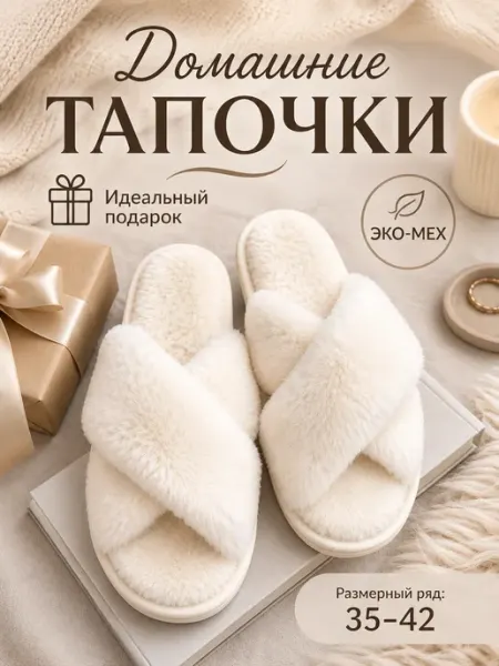 Ital Home Fashion Тапочки домашние меховые