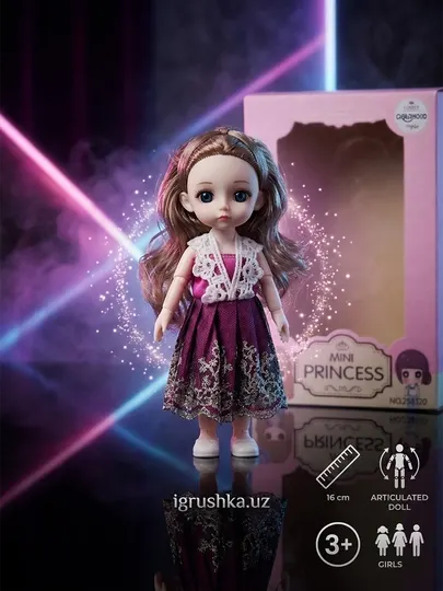Кукла Mini Princess Fashion в платье с кружевом (Natansi)