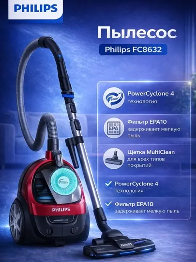 Пылесос Philips FC8632 (с контейнером)
