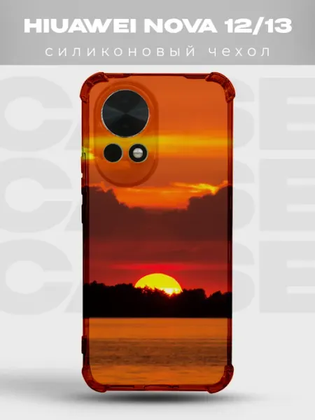 Чехол на Huawei Nova 13 Закат силиконовый PRINTberries