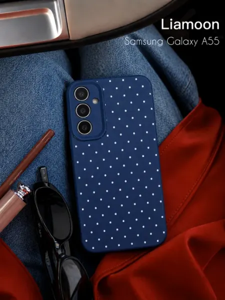 Чехол на Samsung Galaxy A55 в горошек Liamoon