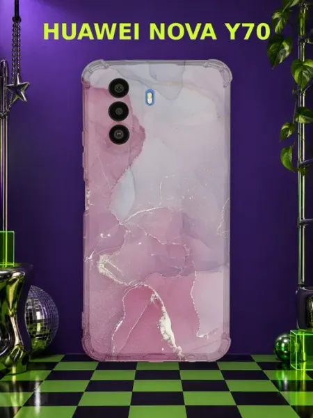 Чехол на Huawei Nova Y70 Мрамор PRINTberries