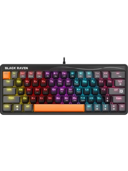 Клавиатура Black Raven GK-417 механическая черный USB Multim DEFENDER
