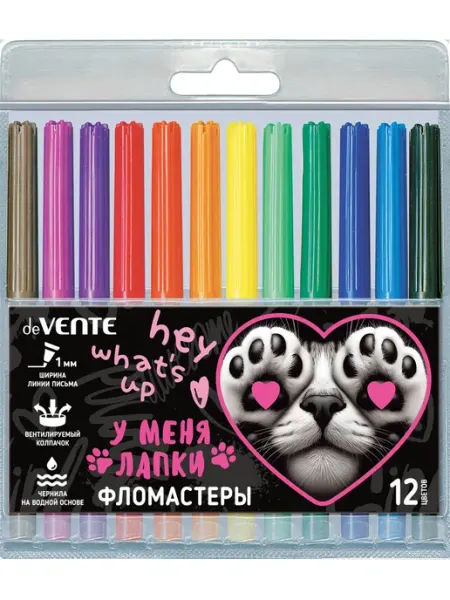 Фломастеры 12 цветов deVENTE