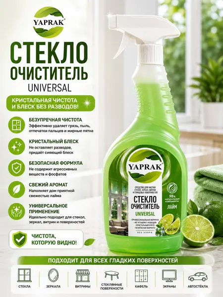 Средство для мытья окон Лайм "Yaprak"