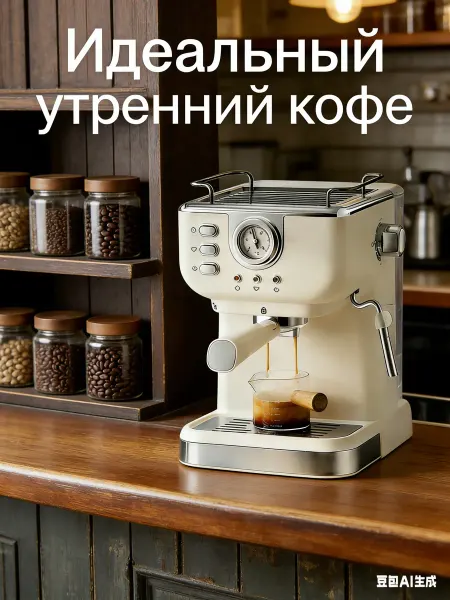 FELFRI Кофеварка автоматическая рожковая с капучинатором