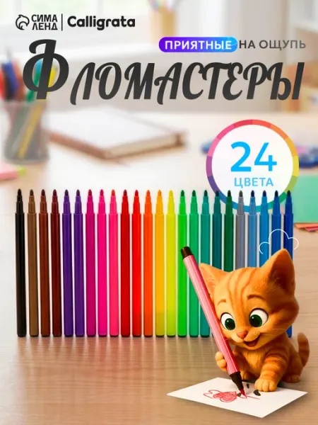 Фломастеры 24 цвета Calligrata