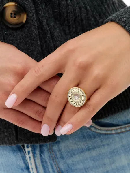Кольцо круглое в стиле Булагри с камнями dari accessory