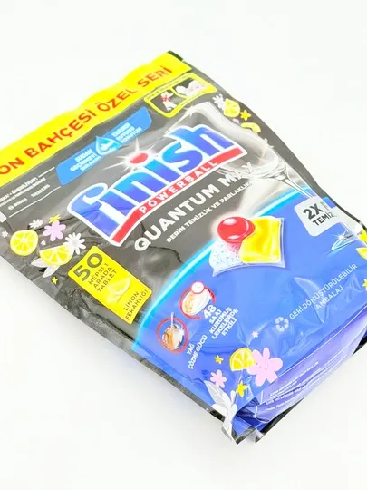 Мощные капсулы для посудомоечных машин Finish Powerball Quantum Max Lemon, 50 штук