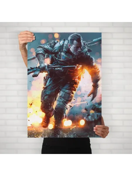 Плакат Бателфилд (Battlefield 4 - 1) - Постер A2 61x42 см HEAVEN POSTER