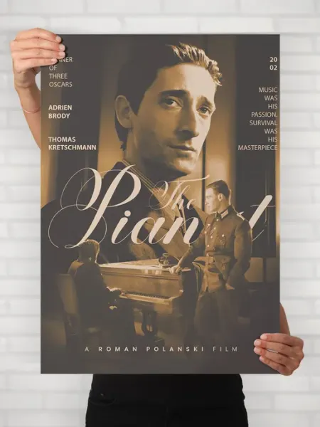 Плакат Пианист (Pianist - Владек Шпильман 8) A2 61x42 см HEAVEN POSTER