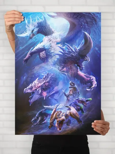 Плакат Монстр Хантер Вайлдс (Monster Hunter Wilds 8) A2 HEAVEN POSTER