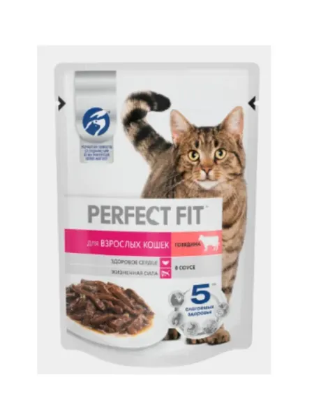 Perfect Fit для кошек с говядиной в соусе 75гр