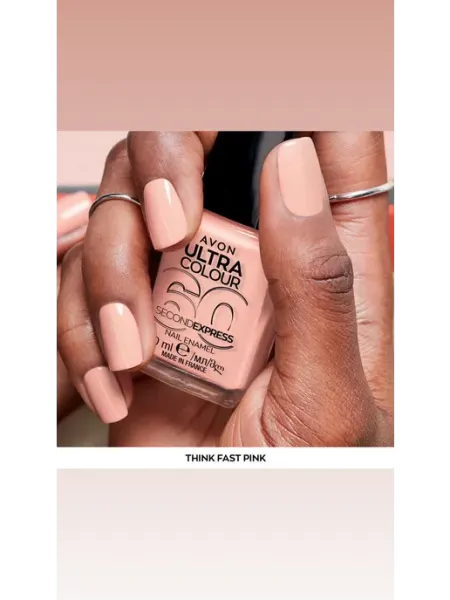 Быстро-сохнущий лак для ногтей Think Fast Pink AVON