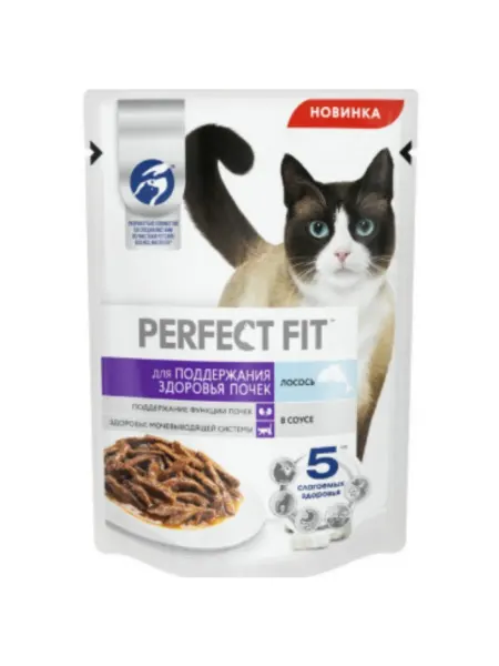 Perfect Fit для кошек при МКБ с лососем в соусе 75 гр