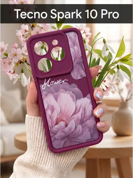 Чехол на Tecno Spark 10 Pro Цветок IdealStore