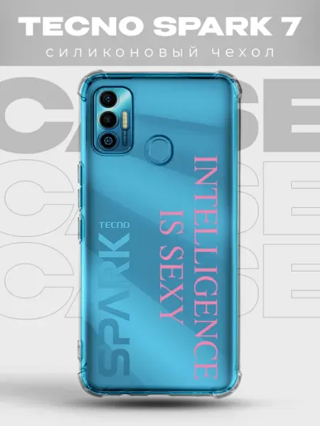 Прозрачный чехол на TECNO SPARK 7 pinterest PRINTberries