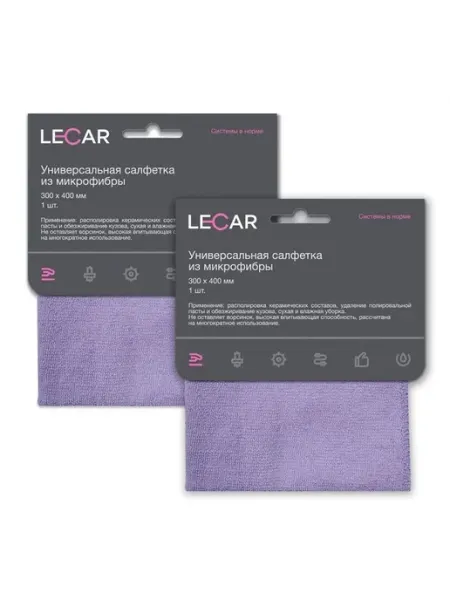 Салфетка для ухода за автомобилем, 300 мм х 400 мм LECAR