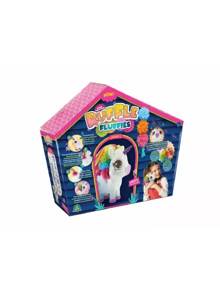 Ruffle Fluffies Набор для создания игрушки из помпонов "Единорожка Юника"