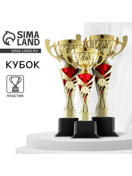 Кубок наградной золотой на пластиковой подставке 36см In Mother's Hands