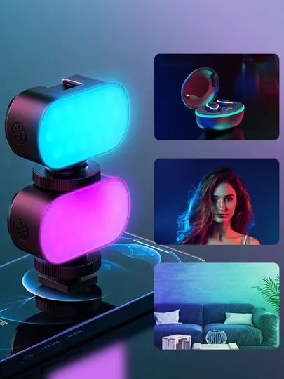 Светодиодный светильник JMARY FM-16RGB MINI, лампа освещения для фото и видеосъемки
