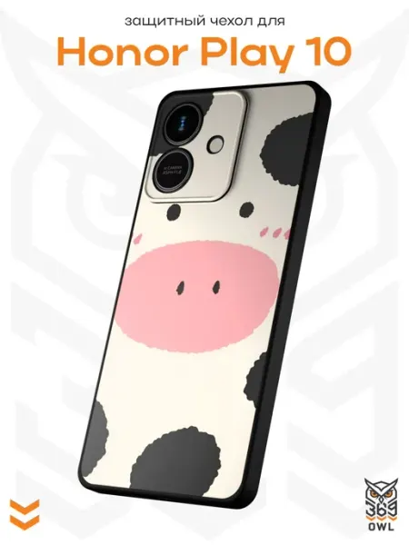 Чехол на Honor Play 10 с принтом Корова OWL369