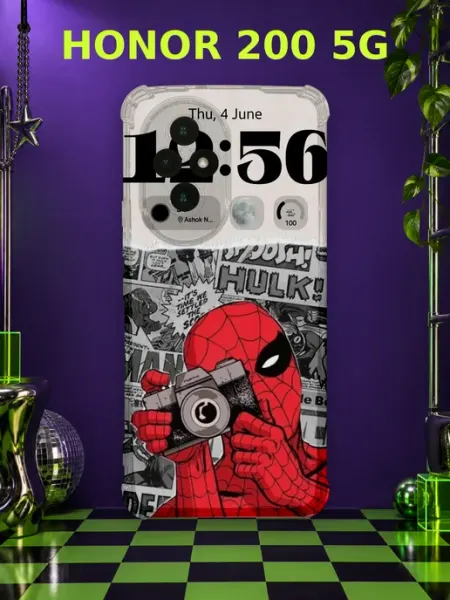 Чехол на Honor 200 5G Человек-паук spiderman комикс spider m PRINTberries