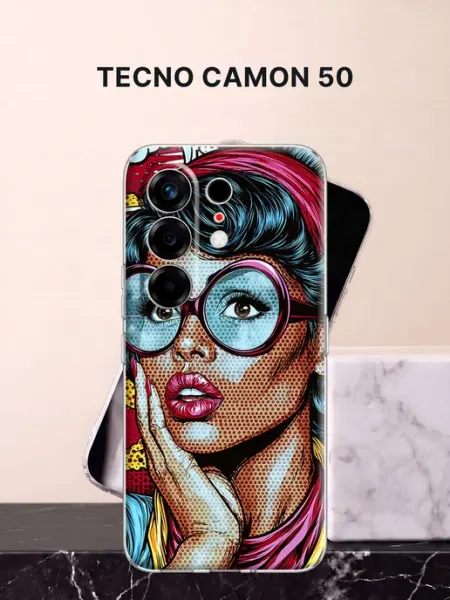 Чехол на Camon 50 с принтом TECNO