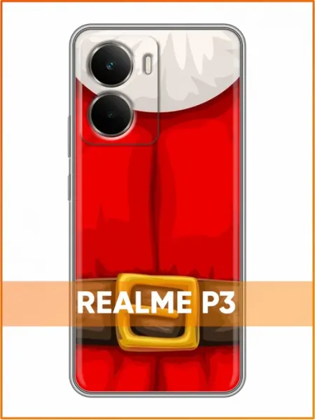 Чехол на Realme P3 с принтом Новый Год Дед Мороз Case Face