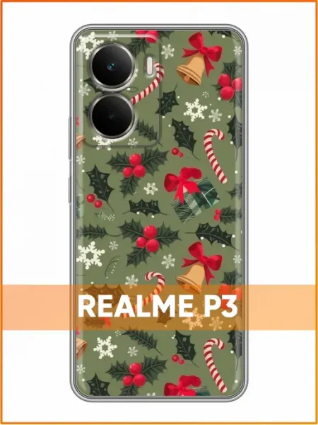 Чехол на Realme P3 с принтом Новый год Case Face