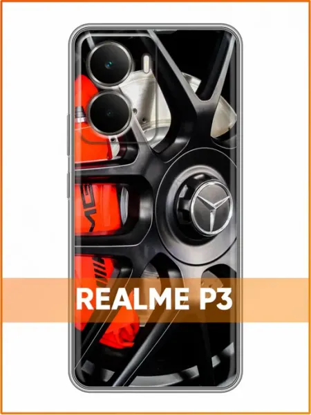 Чехол на Realme P3 с принтом Мерседес Case Face