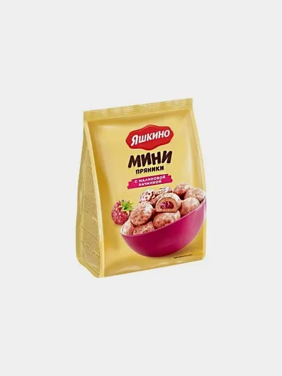 Мини-пряники ''Яшкино'' с малиновой начинкой, 300г - Пряники, вафли